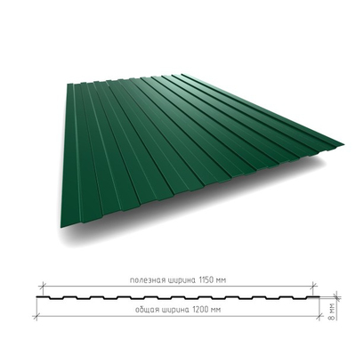 Профнастил С8 0,4 односторонний глянец