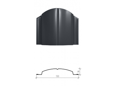 Металлический штакетник «ЕВРОПЛАНКА», покрытие полиэстер, одностороннее глянцевое ЭКОНОМ