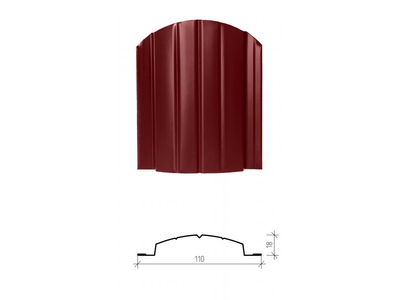 Металлический штакетник «ВЕРСАЛЬ», покрытие полиэстер, двухстороннее глянцевое