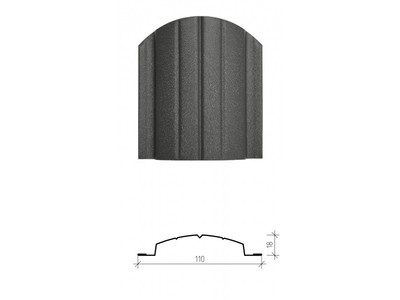 Металлический штакетник «ВЕРСАЛЬ», покрытие полиэстер, двухстороннее матовое