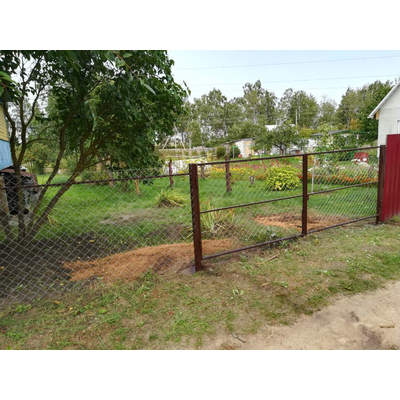 Оцинкованная сетка рабица для забора д. 1,6 высотой 2,0 м